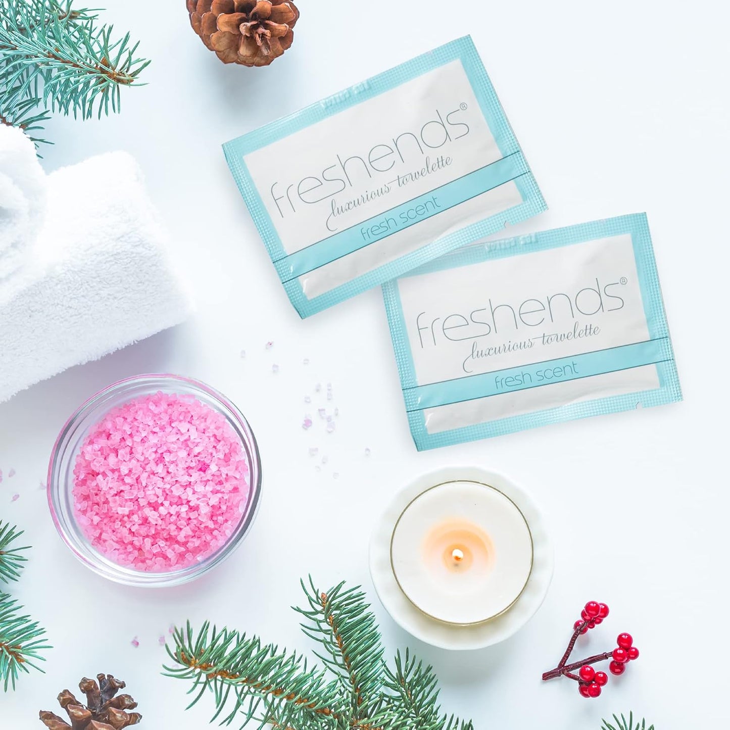 Freshends Flushable Individually Wrapped Wipes – Guest Bathroom Essentials for Weddings, Restaurants, Bars & Clubs – Travel-Size, Disposable