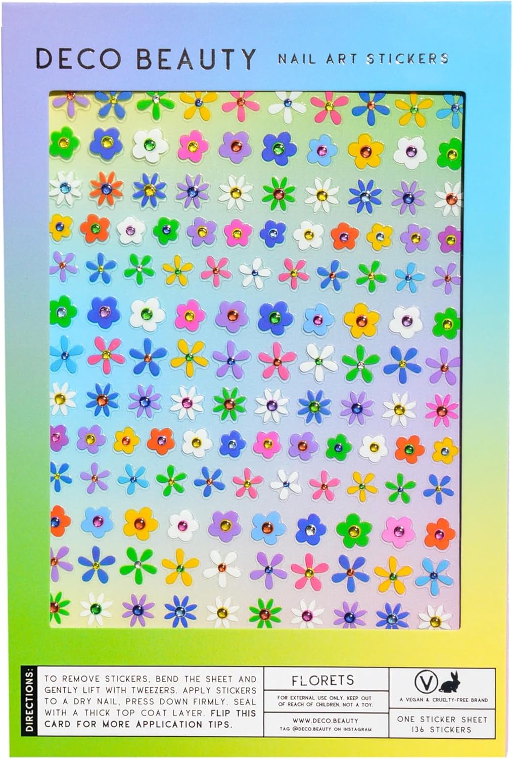 Florets Nail Stickers - Lightweight & Easy-to-Apply Nail Art with Trendy Designs - Durable & Long-Lasting Nail Stickers for Women, Ideal for DIY Manicures & Salon-Quality Nails