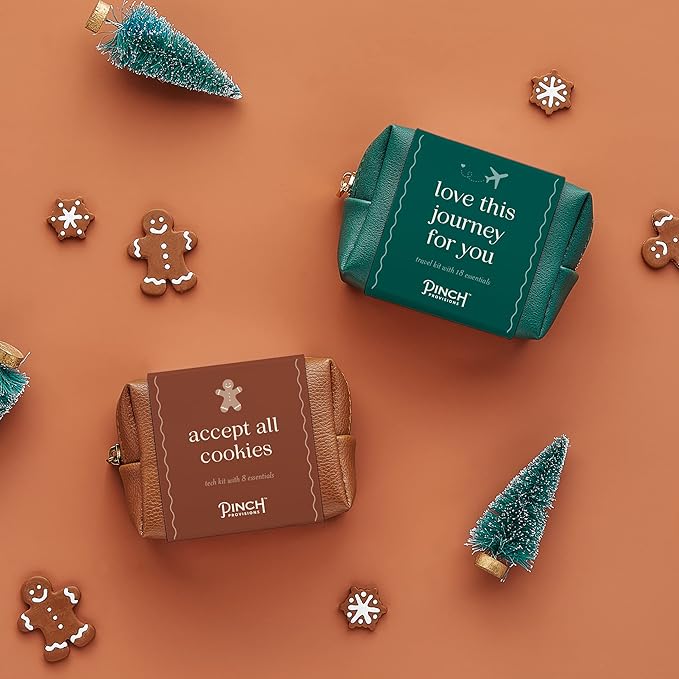 Pinch Provisions Travel Kit, includes 18 Must-Have Emergency Essential Items for Travelling, Ideal Road Trip or Airport Gift for Friends, Family & Peers, Portable Pouch