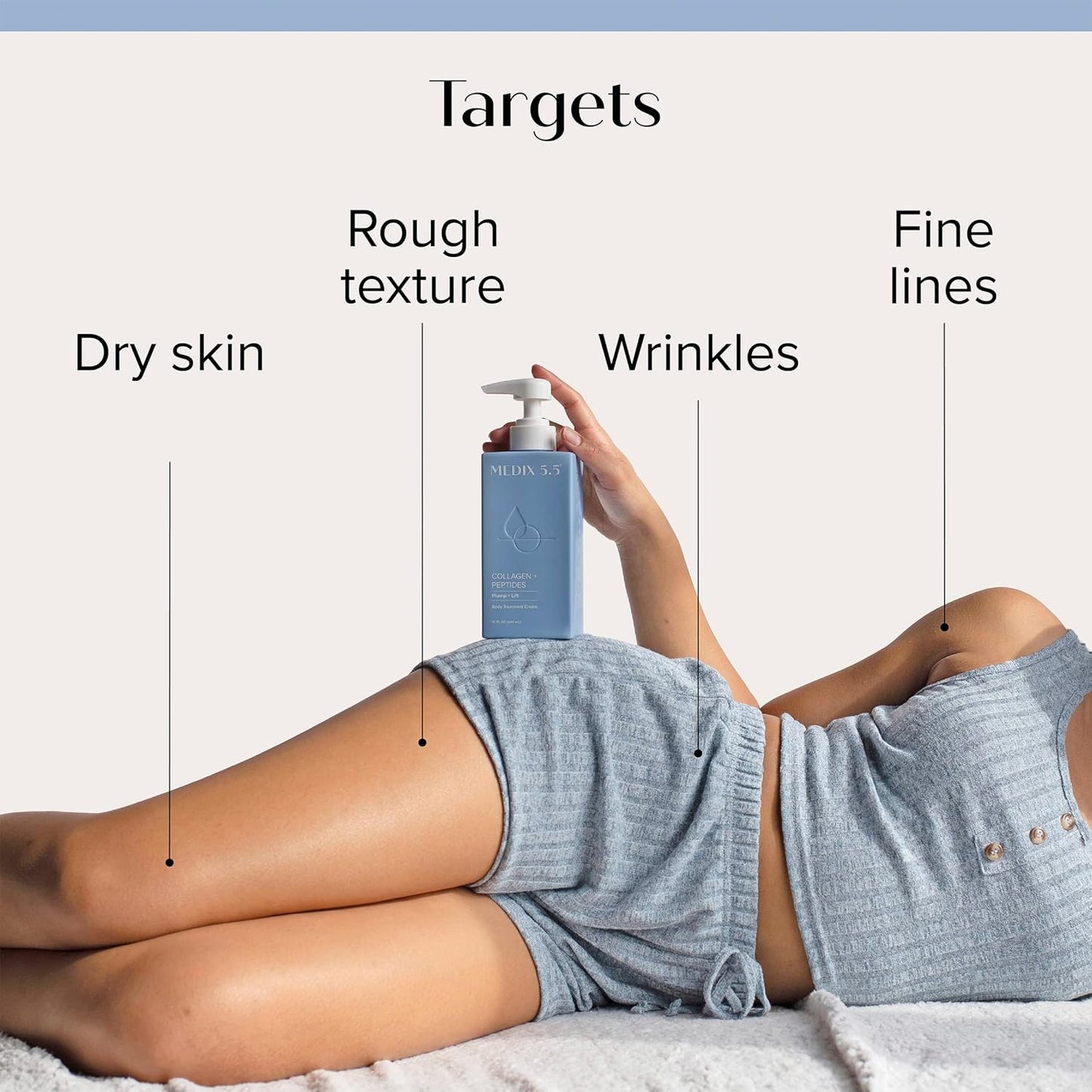 MEDIX 5.5 Collagen Cream Skin Care Face Lotion & Body Lotion For Dry Skin | Anti Aging Collagen Peptides Firming Cream Body Moisturizers Lifts, Firms, & Tightens For Younger Looking Skin, 15 Fl Oz