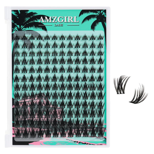 Fairy Lash Clusters Manga 144Pcs Eyelash Clusters Spiky Cluster Eyelash Extensions Individual Lashes Volume Anime Lash Clusters with Thin Band Lashes DIY at Home(Holiday,C-Mix8-18mm)