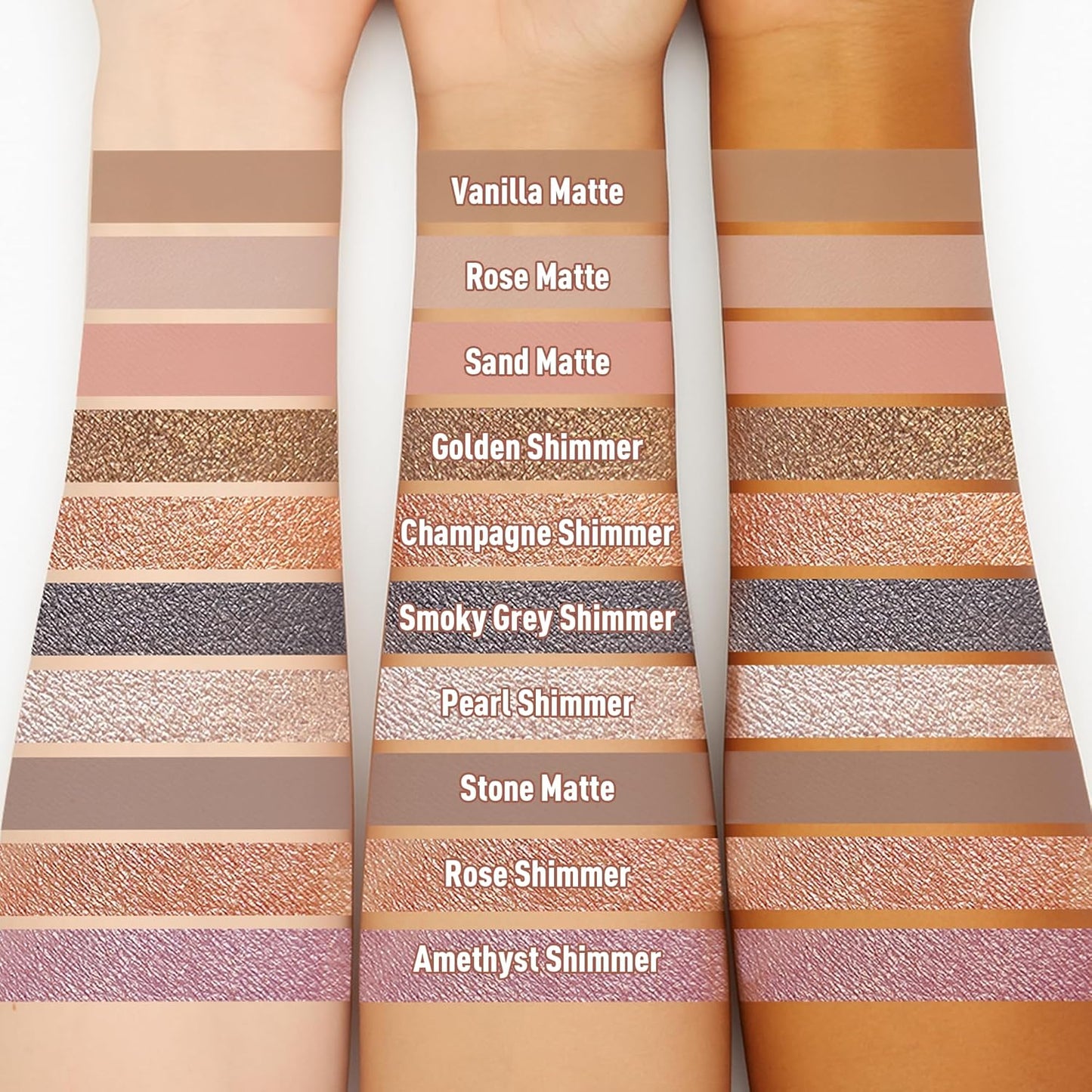 FV Cream Shimmer Eyeshadow Stick，Long Lasting & Waterproof, Multi-Use & High Pigment Eyeshadow Makeup Stick (Rose Shimmer)