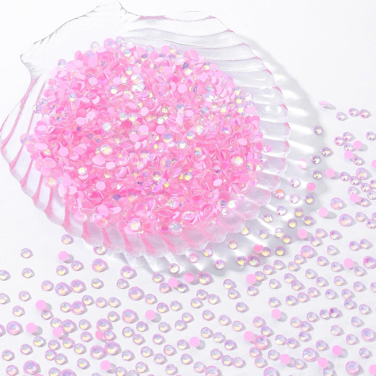 F Pink Flatback Rhinestones, Glass Rhinestones for Nail Art and Craft, Glue Fix, Loose Crystal Gemstones(F Pink, SS16, 1440pcs, 3.8-4.0mm)