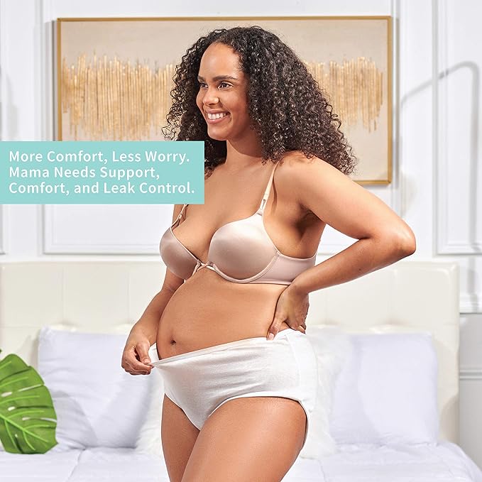 Mama & Wish Postpartum Recovery Kit - Includes Peri Bottle, Comfy Garments & Essentials for Women After Birth