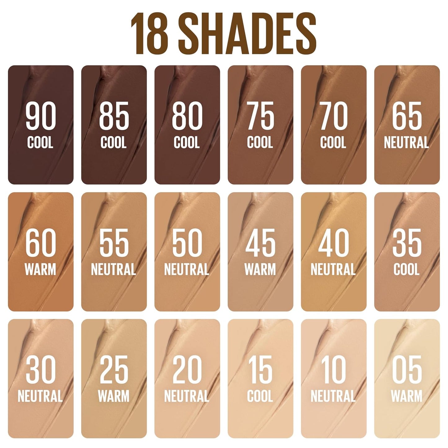 Maybelline Lifter Stix Multi-Use Face Stick - Contour, Bronzer, Concealer and Foundation Stick, All-In-One Creamy Face Makeup with Cranberry Seed Oil, 90, 1 Count