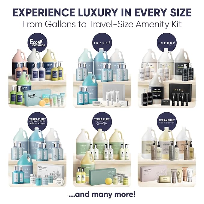 Desert Breeze Amenity & Accessory Kit | 1 oz Travel Size Shampoo, Conditioner, Lotion, Body Wash, Body Bar, Cleansing Bar, Shave & Dental Sets, Make-Up Remover Wipes, & Vanity Kit | 15 sets per case