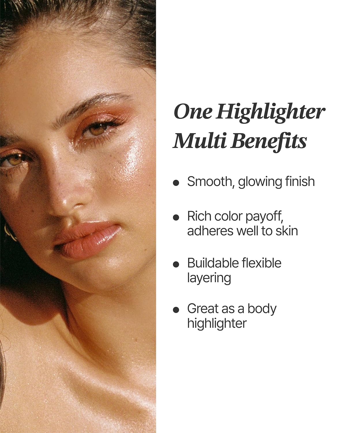 Glint Marble Highlighter (Afternoon Bronze, 0.08oz) - Korean Makeup. Inspired Baked for Smooth, Radiant Glow, Long-Lasting Wear. Enriched with Micro Pearl Particles