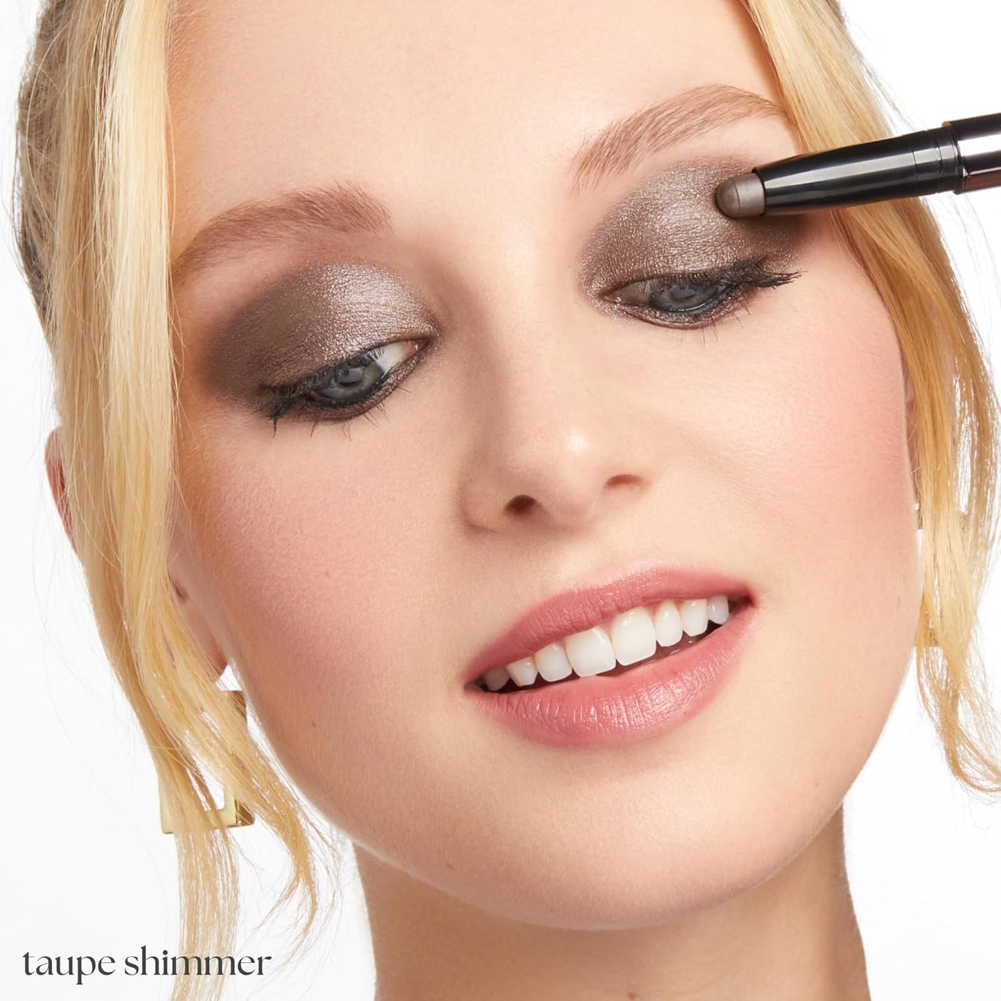 Julep Eyeshadow 101 Crème-to-Powder Waterproof Eyeshadow Stick Duo – Long-Lasting, Crease-Proof, Easy Apply with Built-in Smudger -Taupe Shimmer and Stone