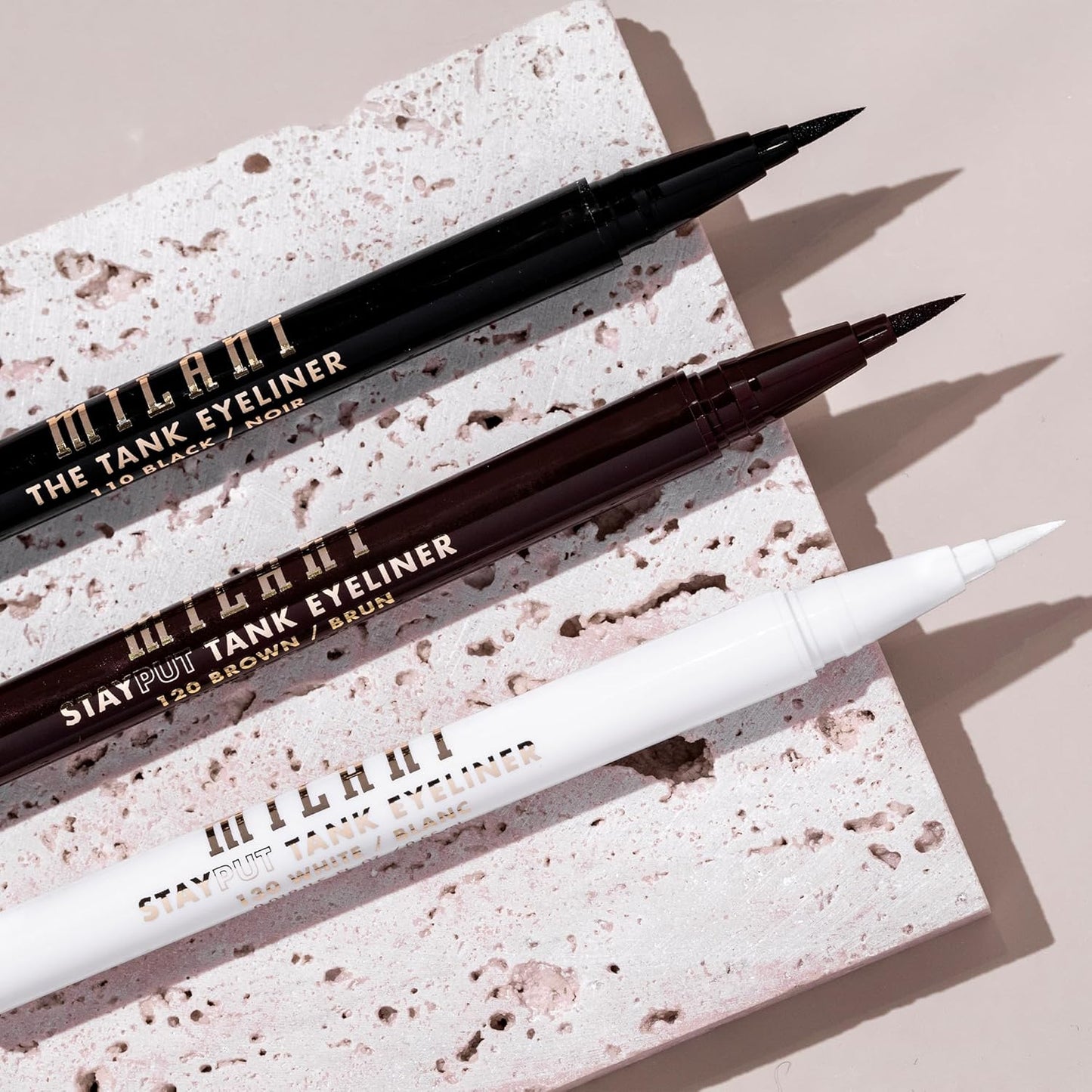Milani The Tank Liquid Eyeliner - No-Skip Liquid Eyeliner Pen, Waterproof Formula, Makeup Pen, Long Lasting & Smudgeproof - 130 White