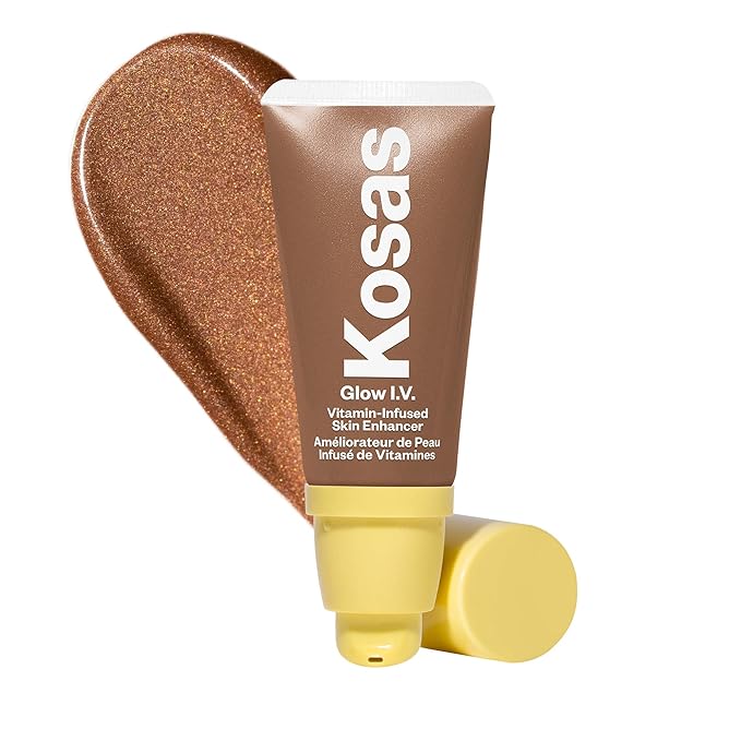 Kosas Glow I.V. Vitamin-Infused Skin Enhancer Face Makeup - Tinted Beauty Highlighter for a Healthy Glow - Recharge