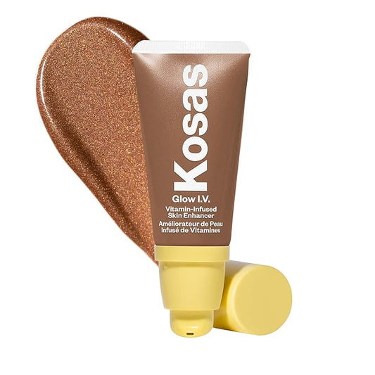 Kosas Glow I.V. Vitamin-Infused Skin Enhancer Face Makeup - Tinted Beauty Highlighter for a Healthy Glow - Recharge