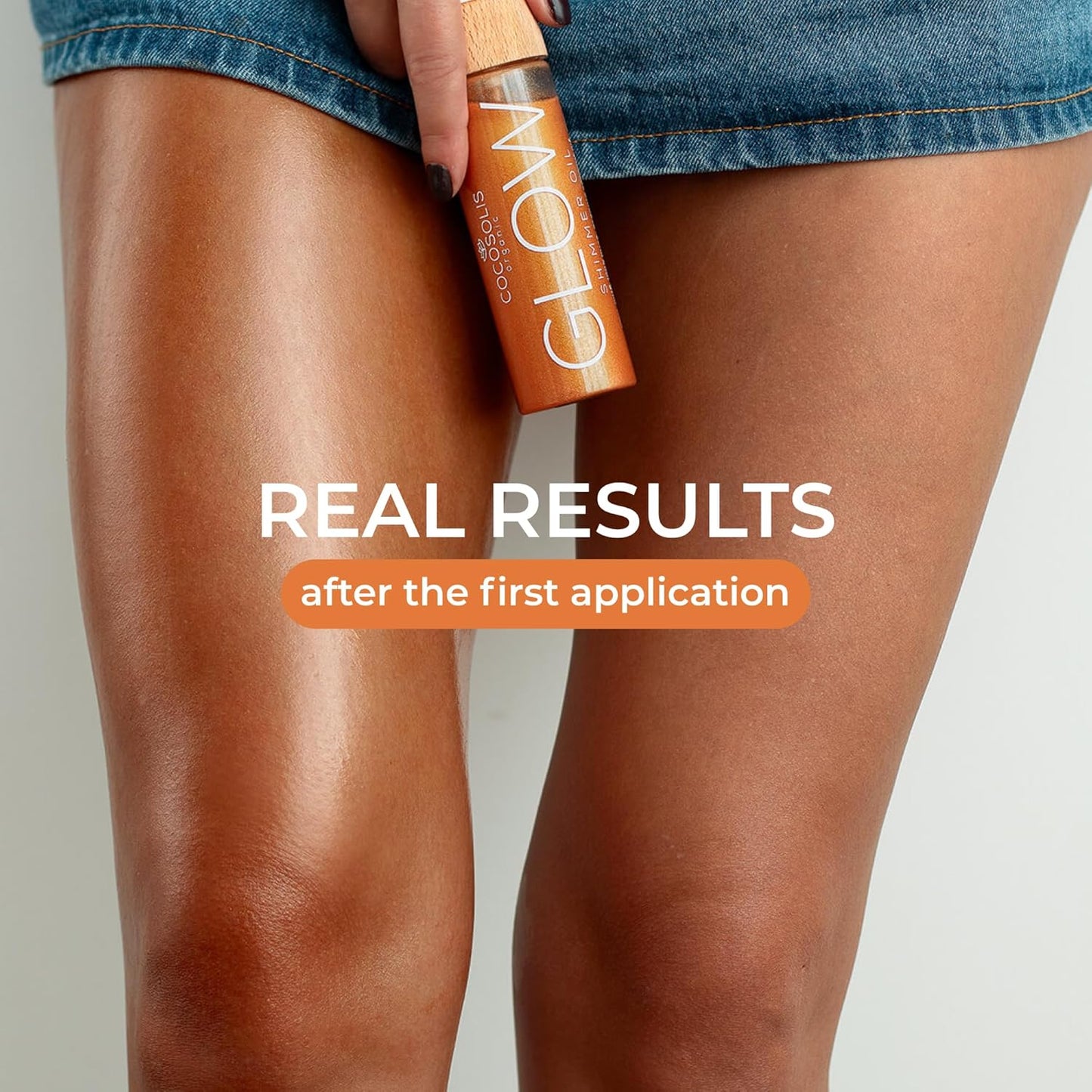 COCOSOLIS GLOW Shimmer Oil | Illuminizing Natural Dry Oil With Shiny Particles | Leaves The Skin Glowing & Enhances a Golden Tan | Gives a Luxurious Feel to Your Skin | 110ml