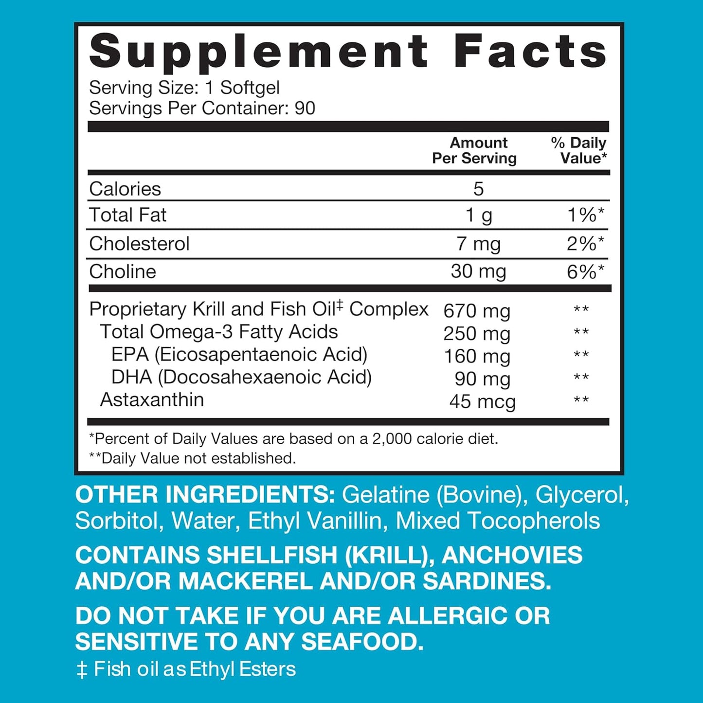 Qunol Advanced Omega 3 Krill and Fish Oil Complex, 10x Better Bioavailability, One Pill Dose, 250mg EPA & DHA, Supports Brain, Eye, Heart and Joint Health, 90 Count (Pack of 1)