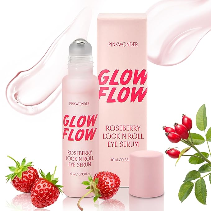 Glow flow roseberry lock n roll Eye serum (0.33fl. oz.) | Anti-Aging Eye Care, Collagen Boosting