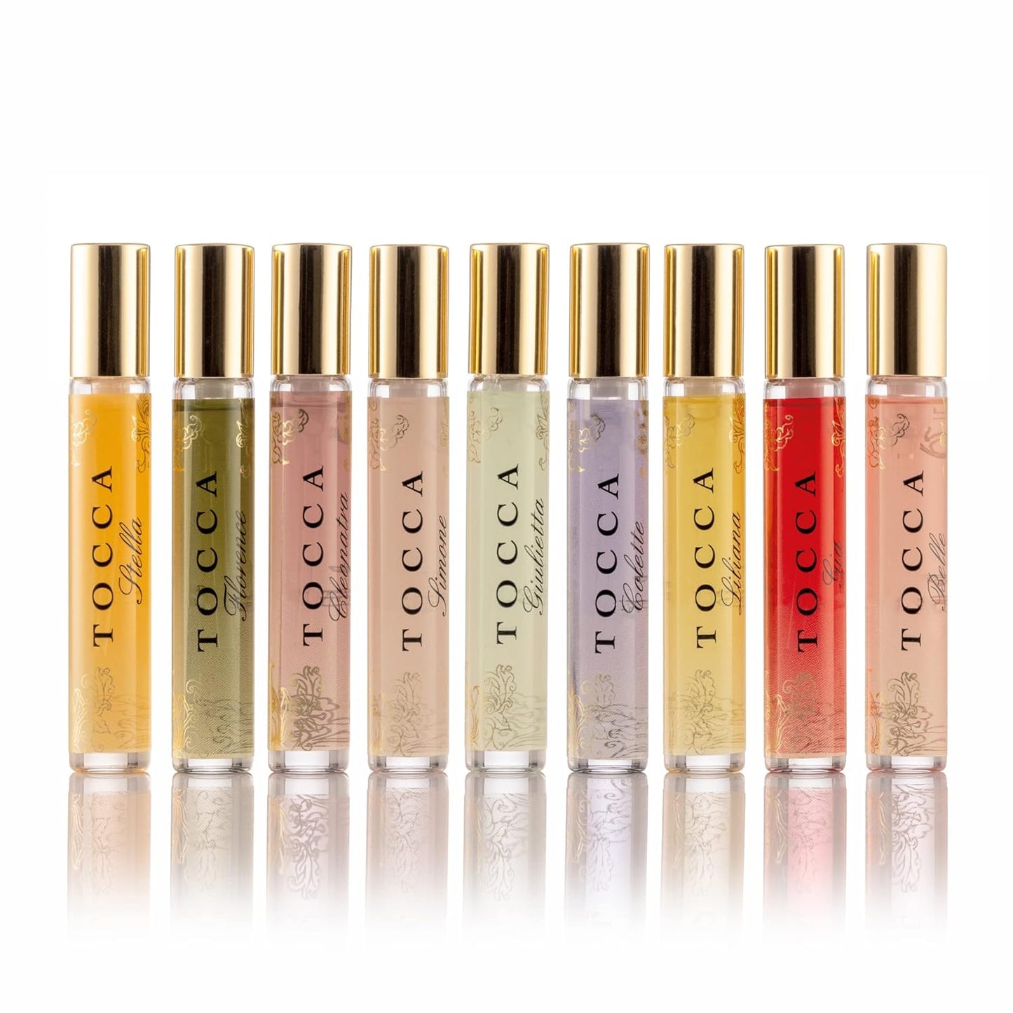 Tocca Luxury Fragrance Wardrobe - Set of 9 Travel Size Women's Perfumes in Giftable Tin Case ($101 Value), Includes Florence, Cleopatra, Stella, Giulietta, Simone, Colette, Liliana, Gia & Belle