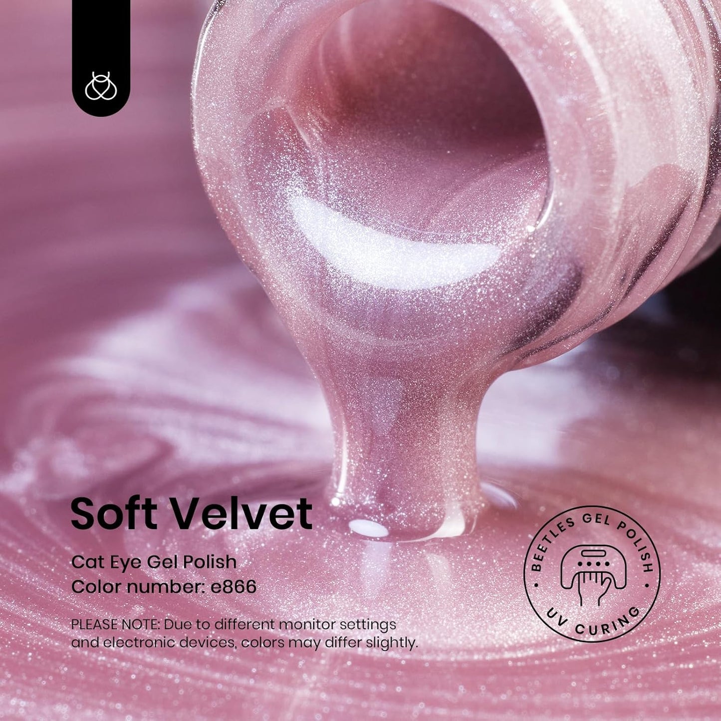 Beetles Cat Eye Gel Nail Polish, 15ML Pink Cat Eye Glitter Gel Nail Polish Holographic Pink Cat Eye Magnetic Reflective Translucent Gel Polish Nail Art DIY at Home