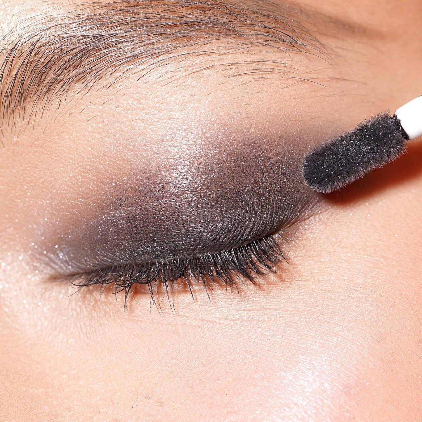 Oulac Black Satin Liquid Eyeshadow&Eyeliner–Glitter Shimmer Metallic Cream Shadow, Ultra Pigmented & Long Lasting, Smudge-Proof Buildable Formula for Bold Smokey Eye Makeup, Vegan & Cruelty-Free SA10