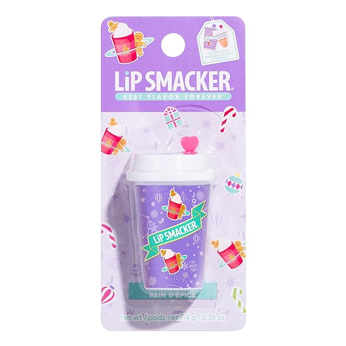 Lip Smacker Holiday Christmas Flavored Lip Balm Frappe Gingerbread Stocking Stuffer Gift For Kids