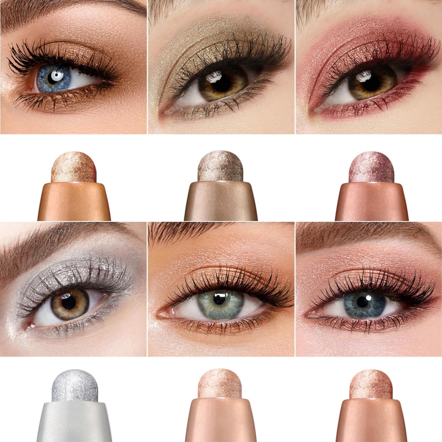 Jolilab Eyeshadow Stick Set, 8 Colors Matte Professional Bright-Colored Contouring and Highlight Eyeshadow Stick, Cream Waterproof Long Lasting High Pigmented Eye Shadow. (8, Set G)