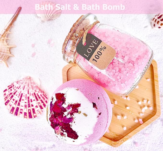 Birthday Gifts for Women, Get Well Soon Gifts, Bath Relaxing Spa Gifts Basket Set for Her, Mom, Female Friends, Sister, Wife, Daughter, Unique Birthday Gift Set Idea with Beautiful Gift Box