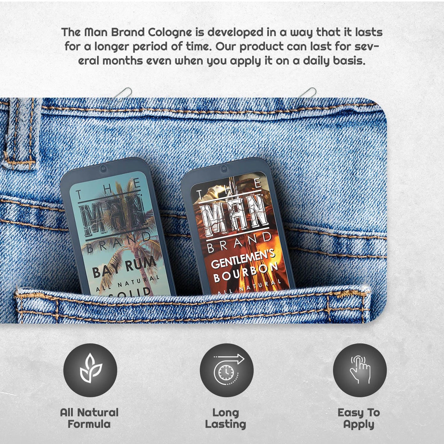 Solid Cologne Set with Bay Rum Solid Cologne, Bourbon Solid Cologne, Woodsman, and Life of the Party Solid Cologne - (Wolfpack Solid Cologne Sampler - 4 Pack - 0.75 oz each)