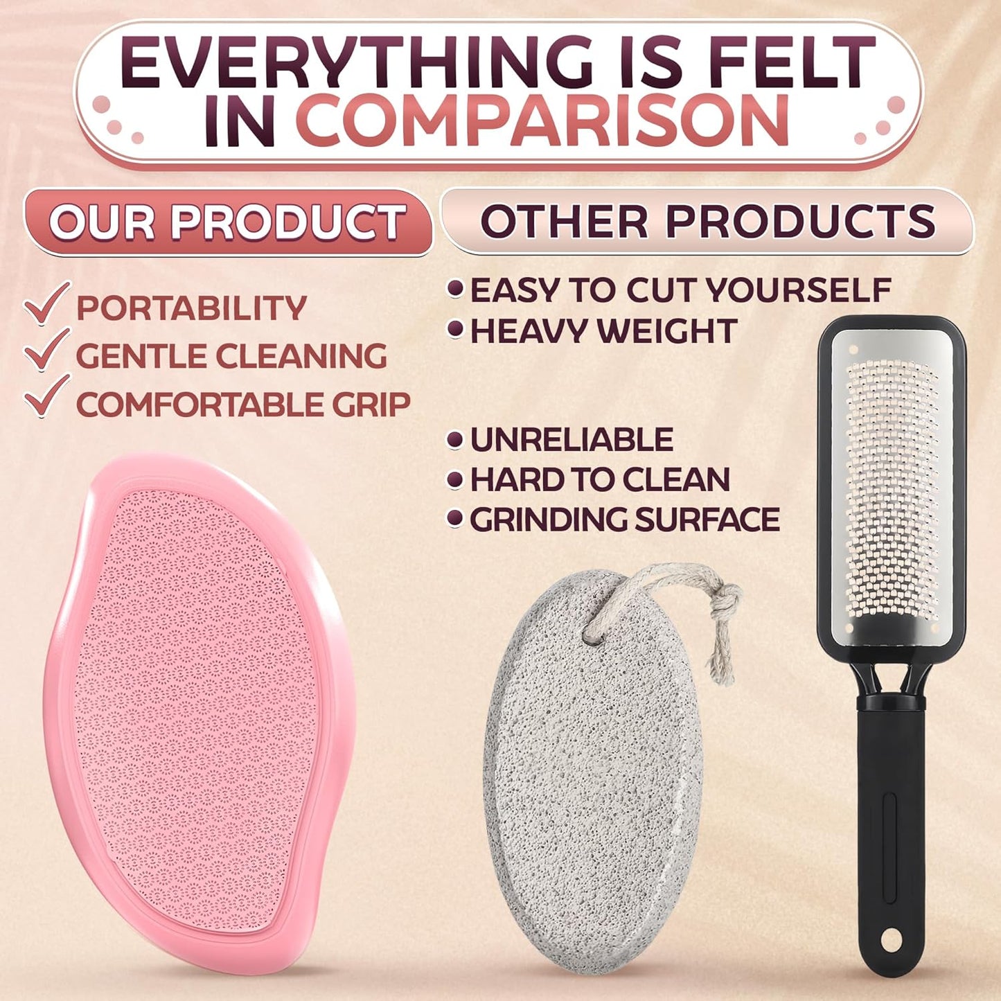 Nano Glass Foot File Callus Remover – 4.6" Glass Foot Scrubber Dead Skin Remover for Feet, Ergonomic Heel Scraper for Cracked Heels, Scratch-Resistant – Moisture-Resistant & Gentle Cleansing