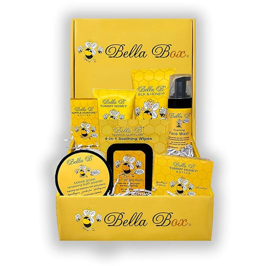 BELLA B Pregnancy & Beyond Essentials - Skin Care Gift Set - New Mom Gifts - Gift For Mom - New Mom Gift Basket - Pregnancy Must Haves - Pregnancy Gifts For First Time Moms