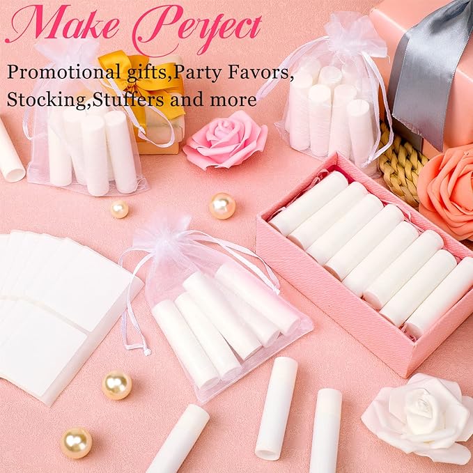 Demissle 150 Pcs Unlabeled Lip Balm Bulk Chapped Stick Blank Mini Lip Balm Gifts Moisturizing Lip Balms Favors for Women Homeless Wedding Bridal Shower Favors Baby Shower Guests Favors(Mint)