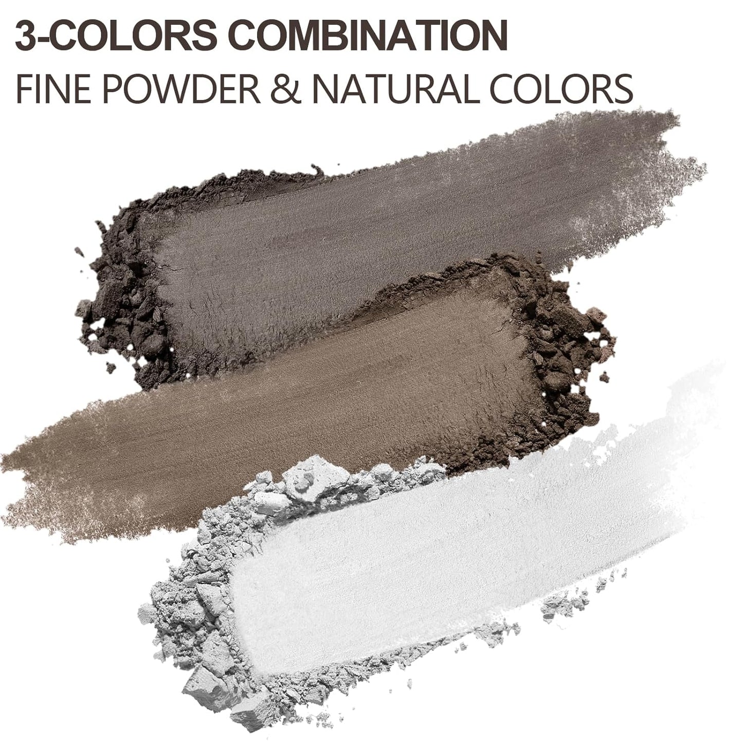 3 Colors Eyebrow Makeup Kit, Professional Brow Contour Palette, Waterproof Long-lasting Eyebrow Filler Powder with Mirror & Brow Brush