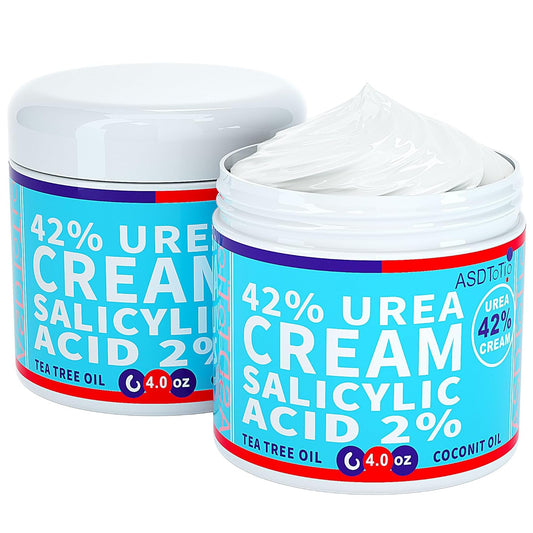 Urea Cream 42% - Premium Urea Foot Cream - With 2% Salicylic Acid, Tea Tree Oil, Shea Butter, Aloe Vera - For Feet, Hands, Heels, Elbows, Knees and More - 8 oz