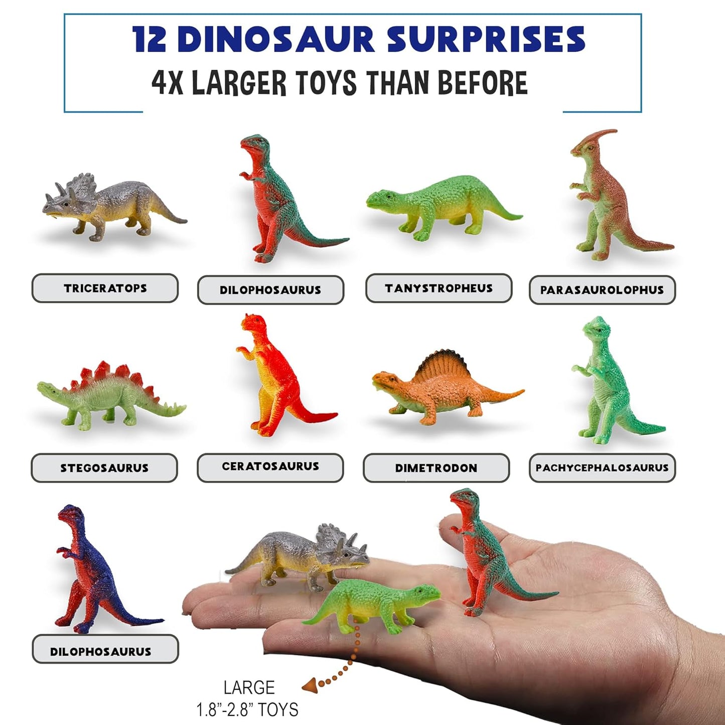 Bath Bombs for Kids with Surprise Inside - 12 Dinosaur Bath Bombs with Toys, Organic Colorful Bubble Bath Fizzies, Dino Egg Bath Bomb w/Rich Bubbles, Birthday Gifts for Kids, Boys, Girls