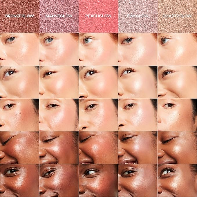 Saie Glow Sculpt Multi-Use Highlighter + Cream Blush - Lightweight with Hyaluronic Acid + Micropearl for Radiant, Glowing Skin - Quartzglow (.02 oz)