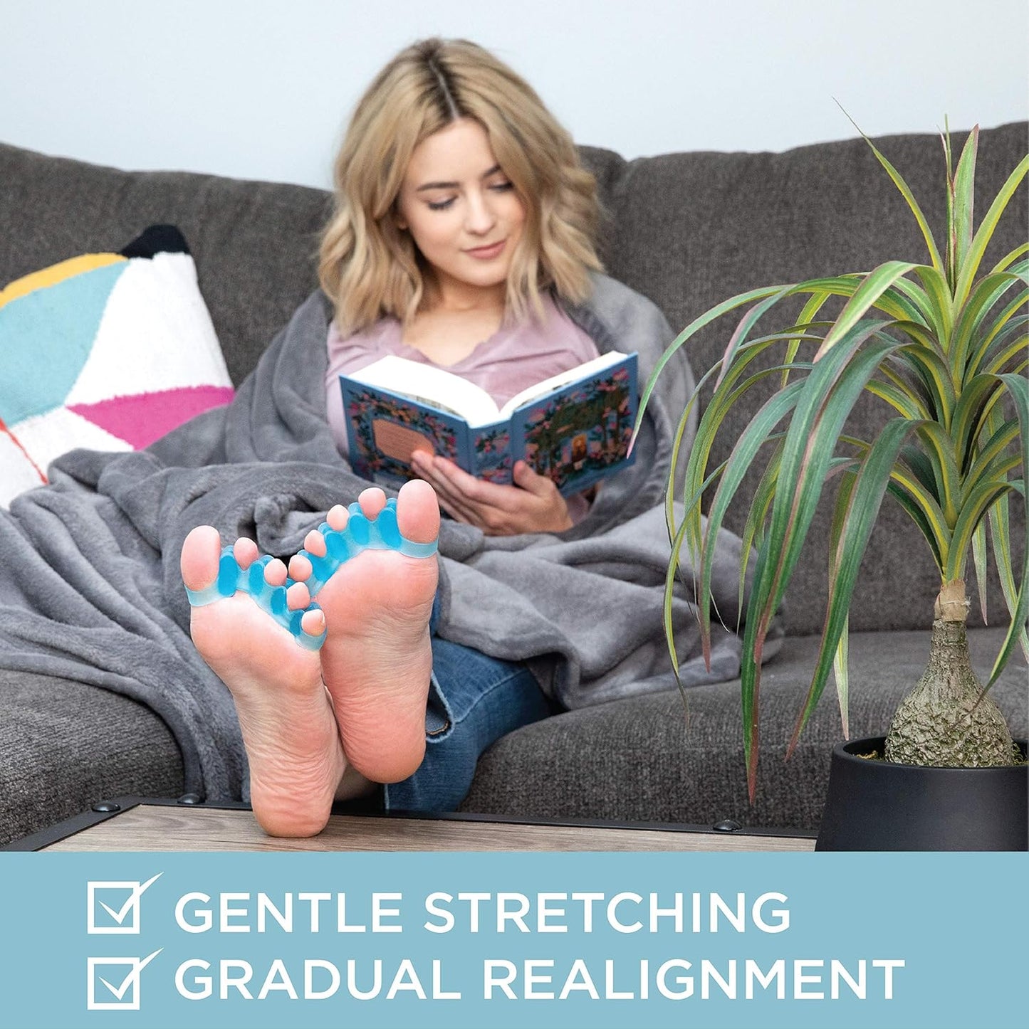 Mind Bodhi Toe Separators/Toe Spacers - For Men and Women - Correcting Bunions and Restoring Toes to Their Original Shape - Regular Size – Black