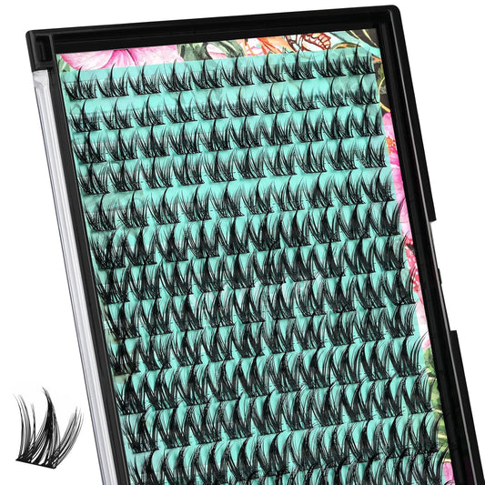 Lash Clusters Manga 140Pcs Eyelash Cluster Wet Look Ultra-Thin Lash Band Eyelashes Extensions Spiky Anime Wide Span Lashes(Puppy,C-Mix10-18mm)