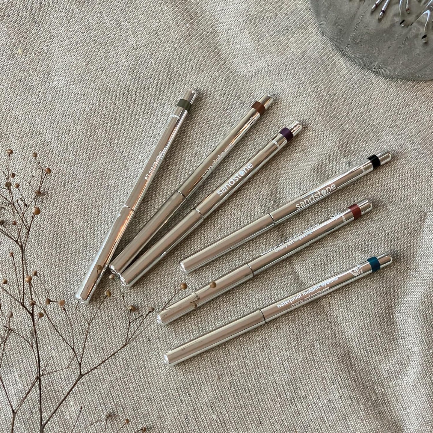 Hypoallergenic Waterproof Eyeliner - Fragrance Free Metallic Eye liner - Vegan and Cruelty Free Eye Pencil - Eyeliner Pencil for Sensitive Eyes (Grey Stone)