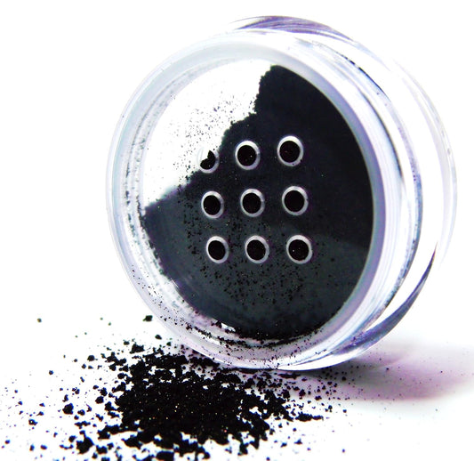 Beautiful Onyx Black Glitter Smokey Eye Single Loose Eyeshadow; Vegan, Talc & Paraben Free