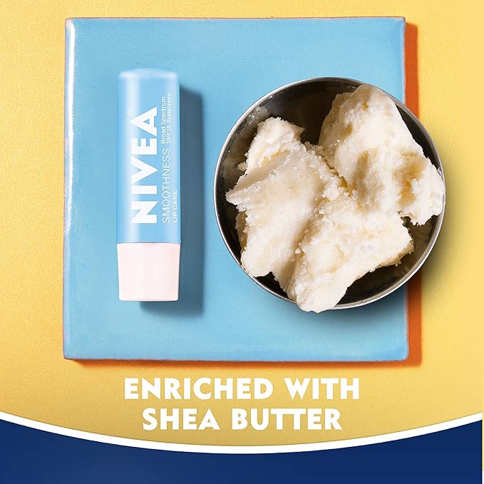 NIVEA Smoothness Lip Care SPF 15 Carded, 1 Count, Pack of 6
