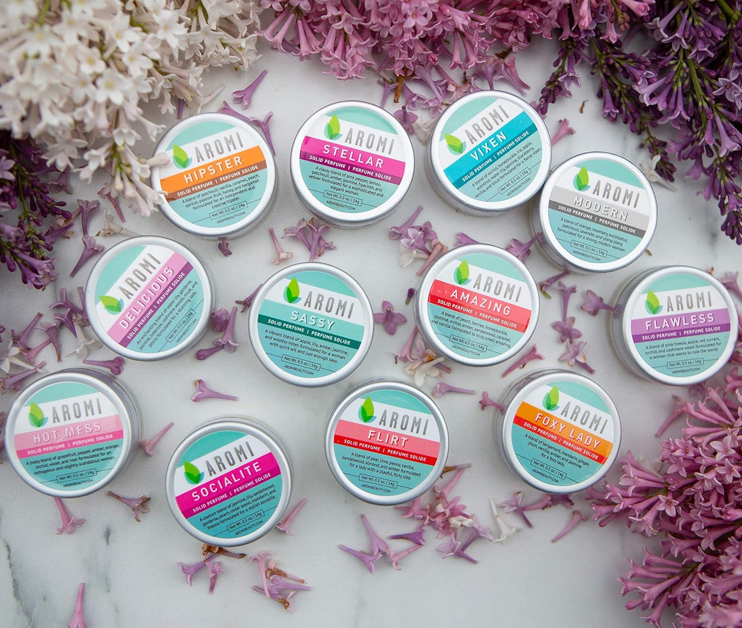 Aromi Amazing Solid Perfume | Fruity, Floral Fragrance, Vegan & Cruelty-free, Travel Scent, Women’s Gift, Vanilla, Caramel, & Jasmine Scent, Handmade (Amazing)