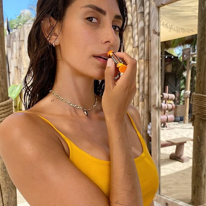 Panama Jack Sunscreen Lip Balm - SPF 45, Broad Spectrum UVA-UVB Sunscreen Protection, Prevents & Soothes Dry, Chapped Lips, Dreamsicle, 2-pack