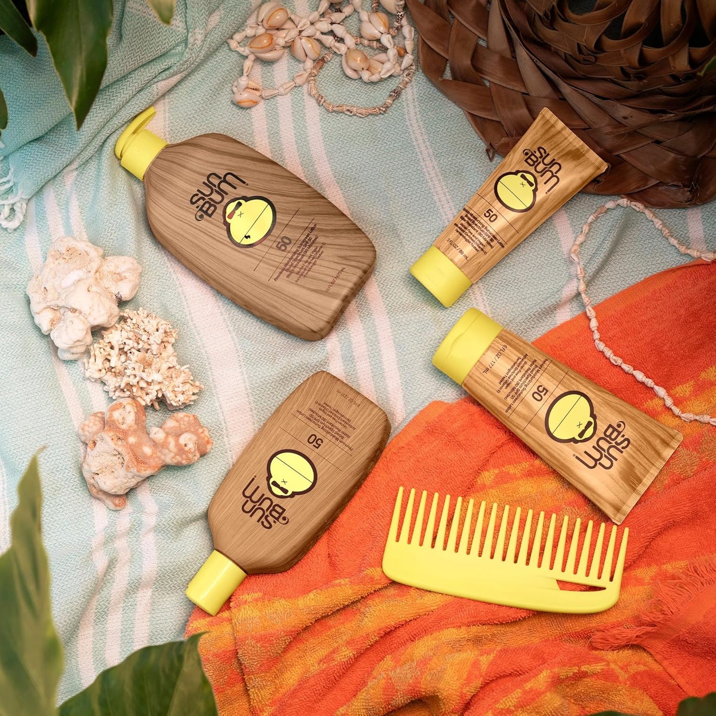 Sun Bum Original SPF 50 Sunscreen Lotion | Vegan and Reef Friendly (Octinoxate & Oxybenzone Free) Broad Spectrum Moisturizing UVA/UVB Sunscreen with Vitamin E | 8 oz (Pack of 2)