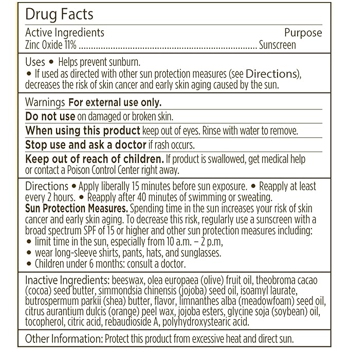Burt's Bees All Weather SPF 15 Lip Balm, Water-Resistant Lip Moisturizer, Tint-Free, Natural Conditioning Lip Treatment, 1 Tube, 0.15 oz.