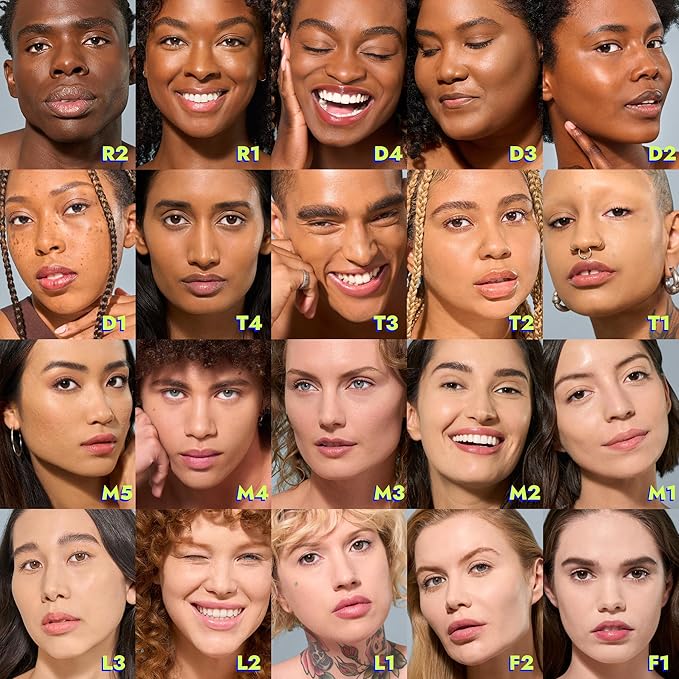 COVER FX Power Play Foundation - Shade R1 - Buildable Full Coverage - Waterproof Sweat-Proof Transfer-Proof - Natural Matte Finish - All Skin Types